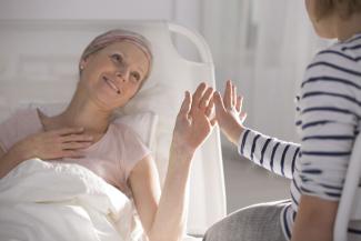 Ill patient with loved one